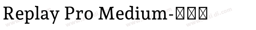 Replay Pro Medium字体转换